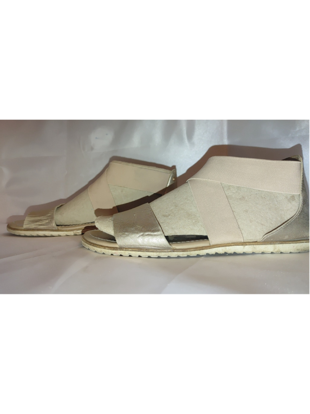 Sorel Ella II Metallic Gold Sandals Size 9.5 - Picture 3 of 7